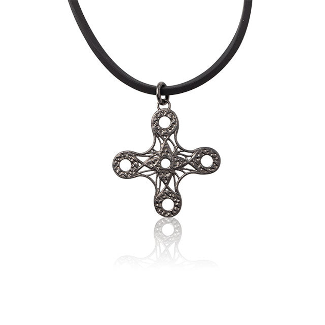 Pendente X71 collana in caucciù