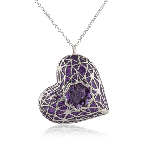 Pendente Cuore Amore Fortunato Big con Smalto - 001